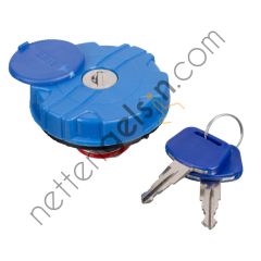 FEBI 37791 ADBLUE DEPO KAPAGI UNIVERSAL KAPAK ANAHTARLI DUZ TIP MAVI  GENEL AĞIR VASITA ADBLUE DEPO KAPAGI