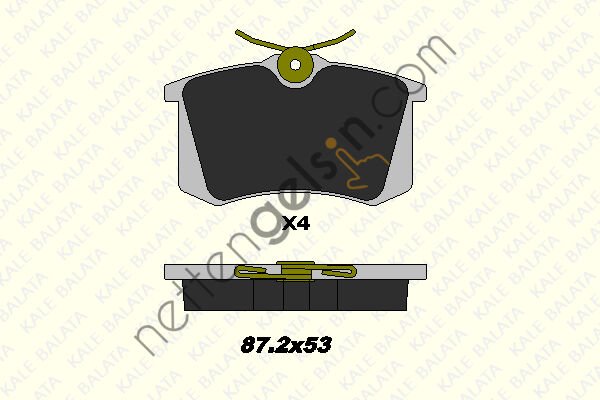 KALE B 20961 152 34 ARKA FREN BALATASI MEGANE II - A3-GOLF-PASSAT II,III,IV-VENTO-JETTA II-OCTAVIA-CORDOBA-IBIZA-TOLEDO  RENAULT BİNEK FREN BALATASI