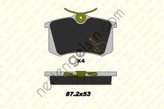 KALE B 20961 152 34 ARKA FREN BALATASI MEGANE II - A3-GOLF-PASSAT II,III,IV-VENTO-JETTA II-OCTAVIA-CORDOBA-IBIZA-TOLEDO  RENAULT BİNEK FREN BALATASI