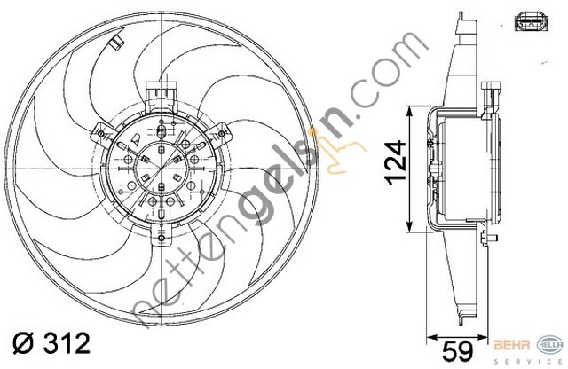 BEHR CFF214000P FAN MOTORU 639(CFF214000P) A6395000593 MERCEDES