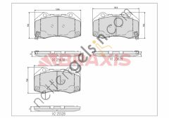 BRAXIS AA0746 FREN BALATASI ON CORSA D 06 > 14 CORSA E 17" 14 >  OPEL BİNEK FREN BALATASI