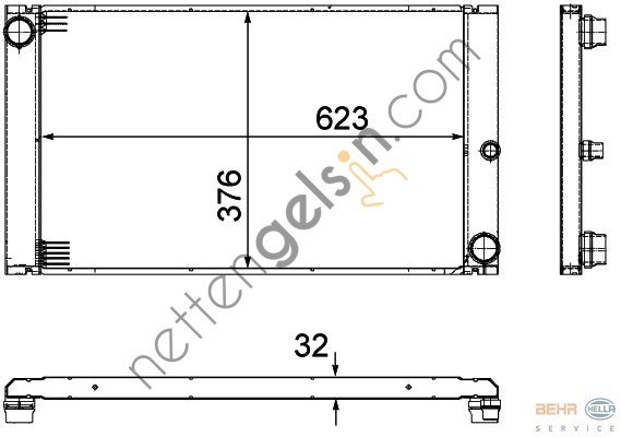 BEHR CR766000P RADYATÖR E-60/61 N-54 E-65/66 M-57 N 17117795138 BMW