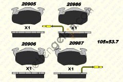 KALE B 20905 180 05 ON FREN BALATASI R9 YM R19 CLIO III EXPRESS SAXO 1,0I,1,1I,1,4I (FISLI) SAXO P106 P306 P405 (HAVA SOGUTMASIZ ONDISK ICIN)  RENAULT BİNEK FREN BALATASI