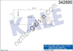 KALE 342895 KLIMA RADYATORU CORSA C TIGRA B COMBO C Y13DT Z13DT Z13DTJ Z13DTH Z17DTH  OPEL BİNEK KLİMA RADYATÖRÜ