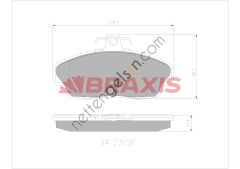 BRAXIS AA0772 FREN BALATASI ON TELCOLINE 03 > 11 XENON 09 >  TATA BİNEK FREN BALATASI