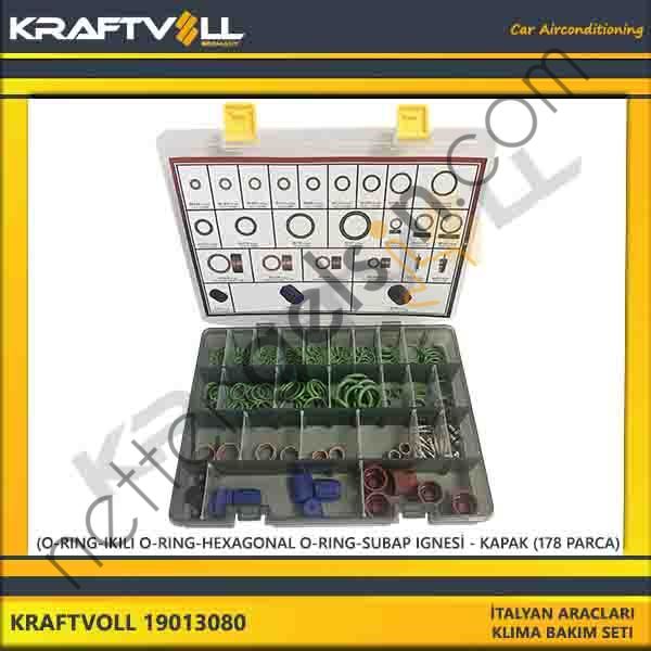 KRAFTVOLL 19013080 ITALYAN ARAÇLARI KLIMA BAKIM SETI - (O-RING-IKILI O-RING-HEXAGONAL O-RING-SUBAP IGNESI - KAPAK (178 PARCA)  GENEL BİNEK KLIMA SISTEM ÜRÜNLERI