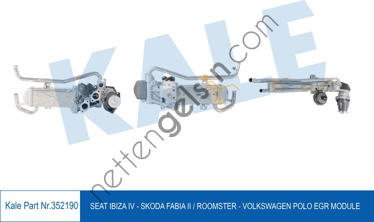 KALE 352190 EGR VALFI 1,2 POLO 10>14 IBIZA 12>15 FABIA 11>14 ROOMSTER 11>15  VW-AUDI-SEAT-SKODA BİNEK EGR VALFİ