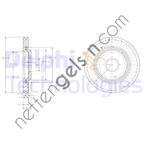 DELPHI BG3620 ON FREN AYNASI BERLINGO YM 01->P307 1,4-1,4 HDI-P206 2A/C-1,6-2,0-PARTNER 1,9D-P207-C3 1,4-1,4HDI-1  PEUGEOT-CITROEN BİNEK FREN DİSKİ