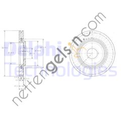 DELPHI BG3620 ON FREN AYNASI BERLINGO YM 01->P307 1,4-1,4 HDI-P206 2A/C-1,6-2,0-PARTNER 1,9D-P207-C3 1,4-1,4HDI-1  PEUGEOT-CITROEN BİNEK FREN DİSKİ