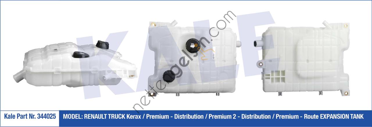 KALE 344025 GENLESME TANKI SENSÖRLÜ RENAULT TRUCK KERAX / PREMIUM 2 LANDER MIDLUM 2005 SONRASI  RENAULT AĞIR VASITA YEDEK SU DEPOSU