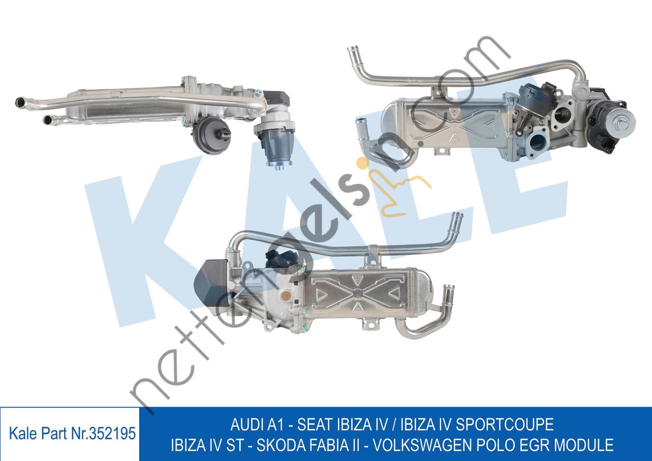 KALE 352195 EGR VALFI 1,6 POLO 15> A1 11>14 IBIZA TOLEDO 13>15 FABIA 11>15 RAPID 12> ROOMSTER 11>15  VW-AUDI-SEAT-SKODA BİNEK EGR VALFİ