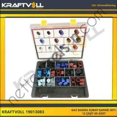 KRAFTVOLL 19013083 GAZ BASMA SUBAP KAPAGI SETI 12 ÇESIT 60 ADET  GENEL BİNEK KLIMA SISTEM ÜRÜNLERI
