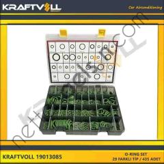 KRAFTVOLL 19013085 O-RING SET 29 FARKLI TIP / 435 ADET  GENEL BİNEK KLIMA SISTEM ÜRÜNLERI