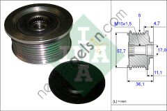INA 535009910 ALTERNATOR RULMANI DODGE RAM 2500 02>09  DODGE BİNEK ALTERNATÖR GERGİ RULMANI