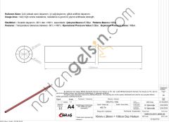 IBRAS 65755 DUZ HORTUM 16mm KIRMIZI SILIKON 3 KAT POLYESYERLI  GENEL BİNEK RULO HORTUM