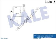 KALE 342815 TURBO INTERCOOLER RADYATORU P308 II C4 PICASSO 14> P3008 II SUV 16>  PEUGEOT-CITROEN BİNEK TURBO RADYATÖRÜ