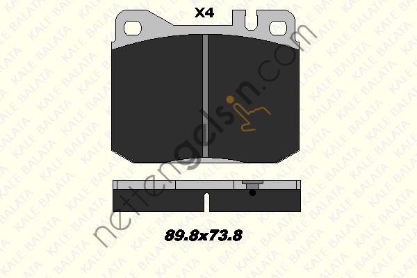 KALE B 20341 175 04 FREN BALATASI ON W123 80>85 C123 77>85 W126 85>91 C126 85>91 R107 80>85  MERCEDES BİNEK FREN BALATASI