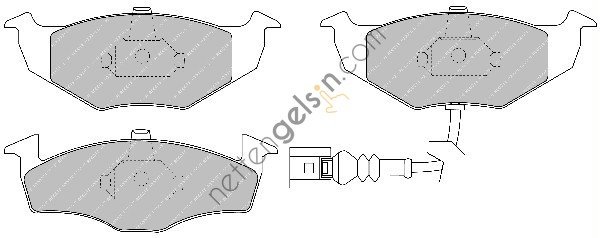 FERODO FDB1634 ON FREN BALATASI POLO &sol; CLASSIC 1.4 1.6 95>01 IBIZA 96>02 CORDOBA 96>02 6Q0698151B (DELPHI LP1709 EŞDEĞERİ) VW-AUDI-SEAT-SKODA BİNEK FREN BALATASI