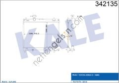 KALE 342135 RADYATOR VERSO S / YARIS 1.3 10->  TOYOTA BİNEK MOTOR SU RADYATORU