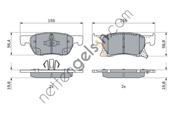 BOSCH 0986424332 FREN BALATASI OPEL ASTRA K (276 MM) ÖN 39103797 OPEL