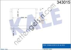 KALE 343015 KLIMA RADYATORU ACCENT BLUE 1.6 CRDI 2011->  HYUNDAI BİNEK KLİMA RADYATÖRÜ
