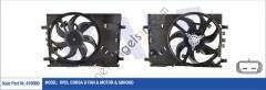 KALE 418900 RADYATOR FAN MOTORU+DAVLUMBAZ CORSA D 130W 390MM  OPEL BİNEK FAN MOTORU