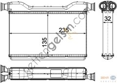 BEHR AH189000P KALORİFER RADYATÖRÜ F-01/02/07/10/11 N-47/57 64119163330 BMW