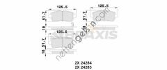 BRAXIS AB0017 ON FREN BALATASI MATERIA 2006> SIRION 2005> MAZDA 2 2008> FIESTA VI 2008>  FORD BİNEK FREN BALATASI