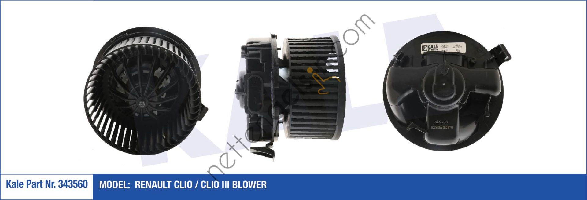 KALE 343560 FAN KALORIFER MOTORU CLIO III 1,2 / 1,6 06>  RENAULT BİNEK KALORİFER MOTORU