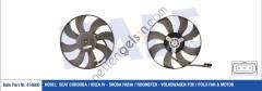 KALE 414600 FAN MOTORU (130 / 60W 394MM) CORDOBA IBIZA IV SKODA FABIA ROOMSTER FOX POLO  VW-AUDI-SEAT-SKODA BİNEK FAN MOTORU
