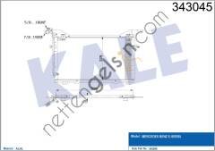 KALE 343045 KLIMA RADYATORU E-CLASS W210 96>02 S210 96>03  MERCEDES BİNEK KLİMA RADYATÖRÜ