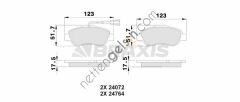 BRAXIS AB0022 ON FREN BALATASI LINEA 1,3 -STILO-BRAVO-SIENA-PALIO-ALBEA 1,2&sol;1,4&sol;1,6&sol;1,9D MULTIJET 10&sol;01--> DOBLO 1  FIAT BİNEK