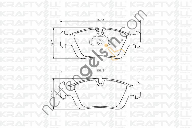 KRAFTVOLL 07010110 FREN BALATASI ON BMW E46 E36 91>05  BMW BİNEK FREN BALATASI