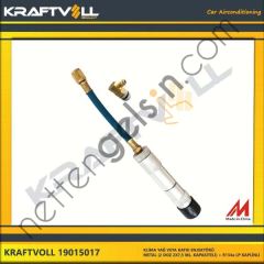 KRAFTVOLL 19015017 KLIMA YAG VEYA KATKI ENJEKTÖRÜ METAL (2 DOZ 2X7,5 ML. KAPASITELI) + R134a LP KAPLINLI  GENEL BİNEK KLIMA SISTEM ÜRÜNLERI