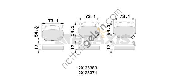BRAXIS AB0027 ARKA FREN BALATASI SUBARU IMPREZA 2.0 2.5 WRX TURBO 05-12  SUBARU BİNEK FREN BALATASI