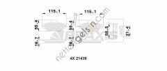 BRAXIS AB0028 ON FREN BALATASI 500 1.2 11 / 08  FIAT BİNEK FREN BALATASI