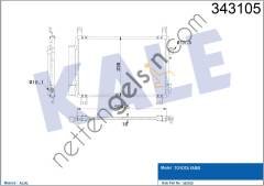 KALE 343105 KLIMA RADYATORU TOYOTA YARIS 1.4 D4D 2005>  TOYOTA BİNEK KLİMA RADYATÖRÜ