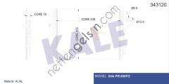 KALE 343120 KLIMA RADYATORU KOMPLE KIA PICANTO 2011> (475×348×16)  KIA BİNEK KLİMA RADYATÖRÜ