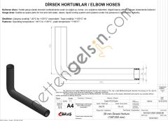 IBRAS 65405 DIRSEK HORTUMU Q 28mm 15cmx25cm  GENEL BİNEK RULO HORTUM
