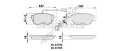BRAXIS AB0045 ON FREN BALATASI PUNTO EVO 1.3 MULTIJET 16V 1.4 16V FIAT 500 1.3D MULTIJET GRANDE PUNTO 16D 08>  FIAT BİNEK FREN BALATASI