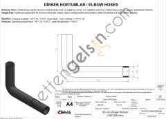 IBRAS 65408 DIRSEK HORTUMU Q 35mm 15cmx25cm  GENEL BİNEK RULO HORTUM