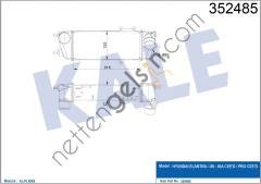 KALE 352485 TURBO RADYATORU INTERCOLER I30-CEED 1,6 CRDI 2007-2012  HYUNDAI BİNEK TURBO RADYATÖRÜ