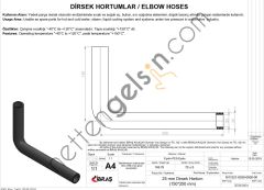 IBRAS 65404 DIRSEK HORTUMU Q 25mm 15cmx25cm  GENEL BİNEK RULO HORTUM