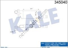 KALE 345040 TURBO RADYATORU CORSA C COMBO C  OPEL BİNEK TURBO RADYATÖRÜ
