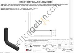 IBRAS 65353 DIRSEK HORTUMU Q 60mm 30cmx30cm  GENEL BİNEK RULO HORTUM