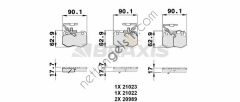 BRAXIS AB0062 ON BALATA C 15 VISA (84 00) AX (91 96) / (FISLI)  PEUGEOT-CITROEN BİNEK FREN BALATASI
