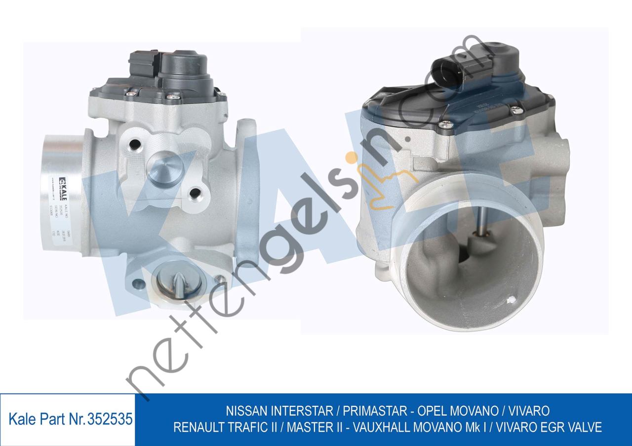 KALE 352535 EGR VALFI NISSAN INTERSTAR X70 PRIMASTAR X83 03=> G9U MASTER MOVANO TRAFIK ESCAPE G9T (FISSIZ)  RENAULT BİNEK EGR VALFİ