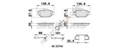 BRAXIS AB0073 FREN BALATASI ON E-CLASS W211 02>08 S211 03>09  MERCEDES BİNEK FREN BALATASI
