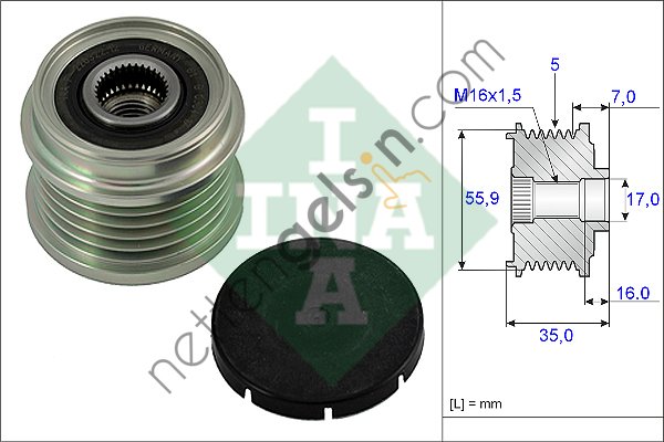 INA 535000710 GERGİ KASNAĞI ŞARZ VW 1.8 T A6 97-05 058903119C VW
