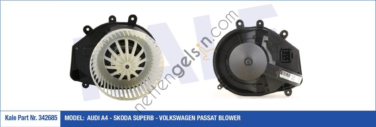 KALE 342685 KALORIFER MOTORU AUDI A4 - SKODA SUPERB - VOLKSWAGEN PASSAT  VW-AUDI-SEAT-SKODA BİNEK KALORİFER MOTORU